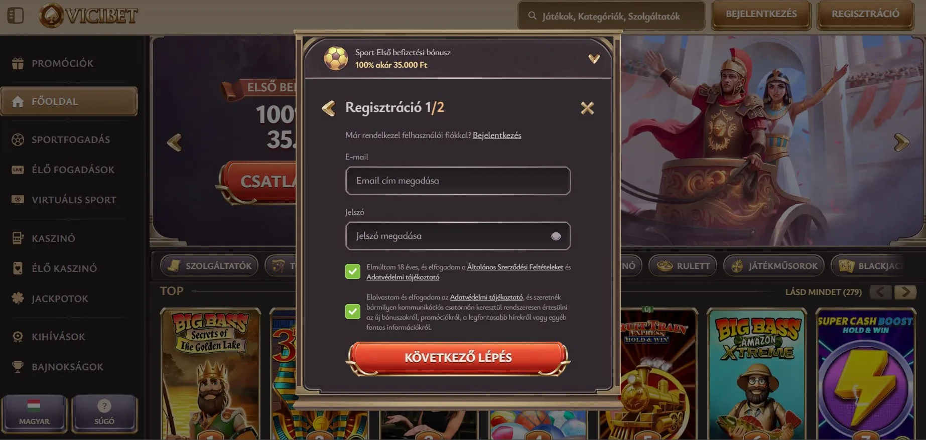 Vicibet casino login